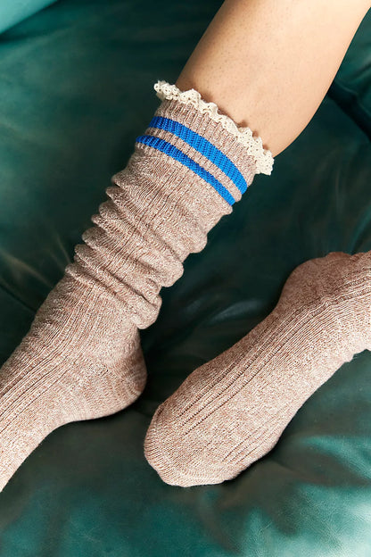 Homecoming Knee High Ivory Socks