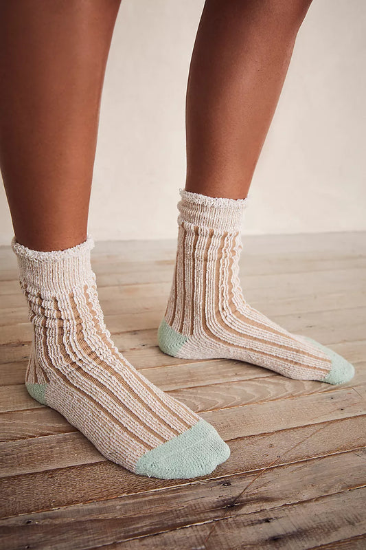 Plush Inside Out Crew Camel Socks