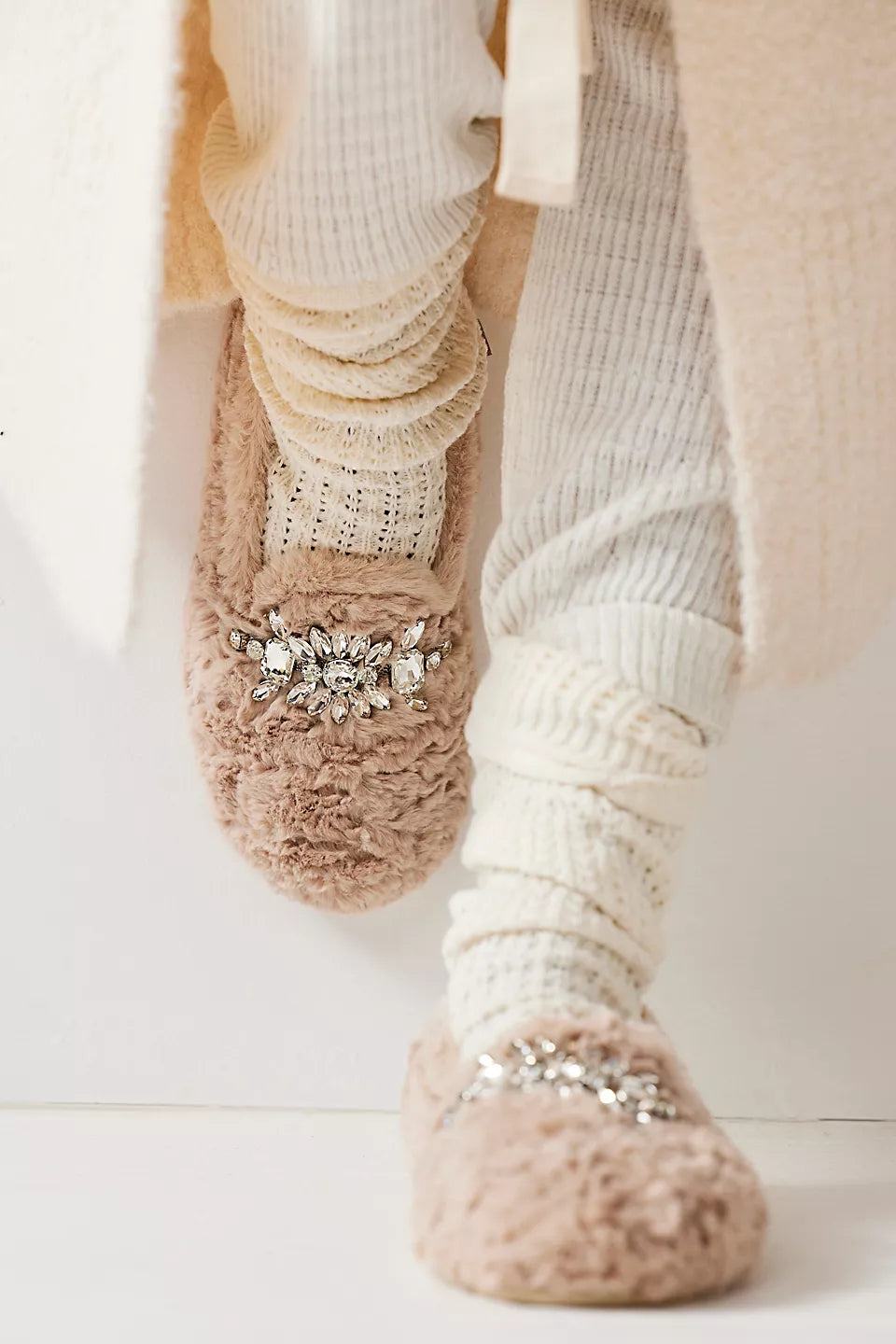 Slumber Party Parchment Loafer Slippers