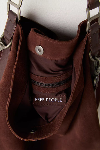 Suzie Suede Espresso Slouchy Tote Bag