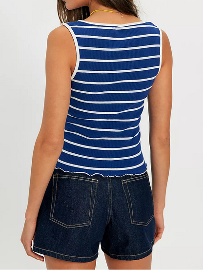 Tilly Navy Combo Striped Top