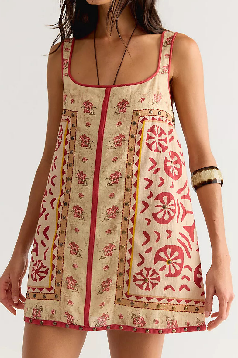 Fleur Tea Combo Mini Shift Dress