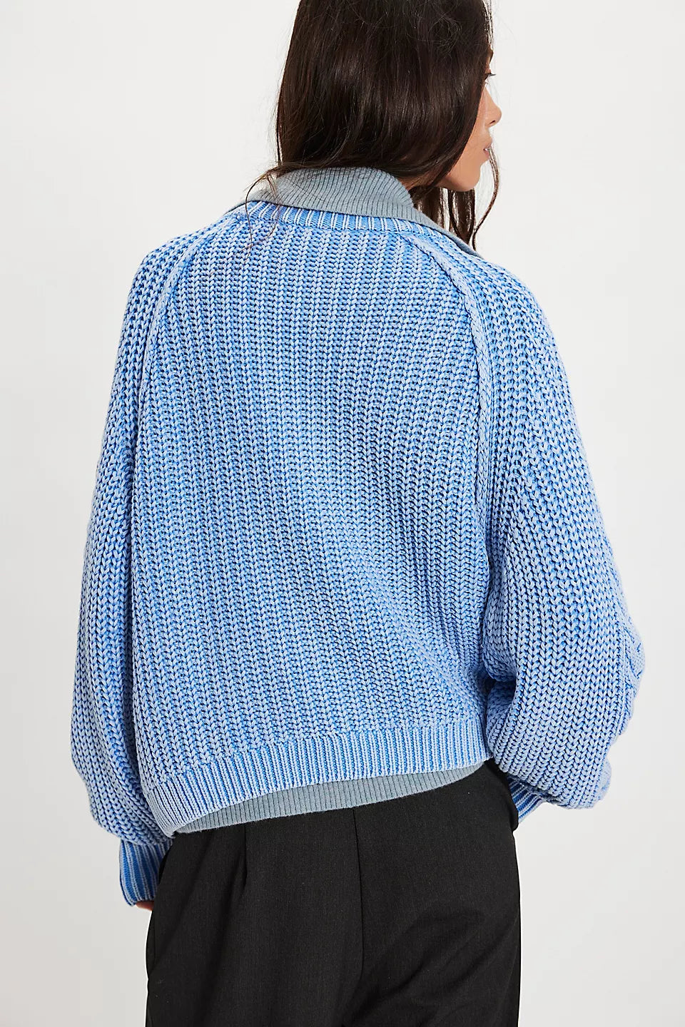 Frankie Della Robbia Blue Cable Sweater
