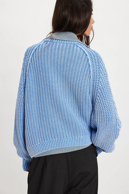Frankie Della Robbia Blue Cable Sweater