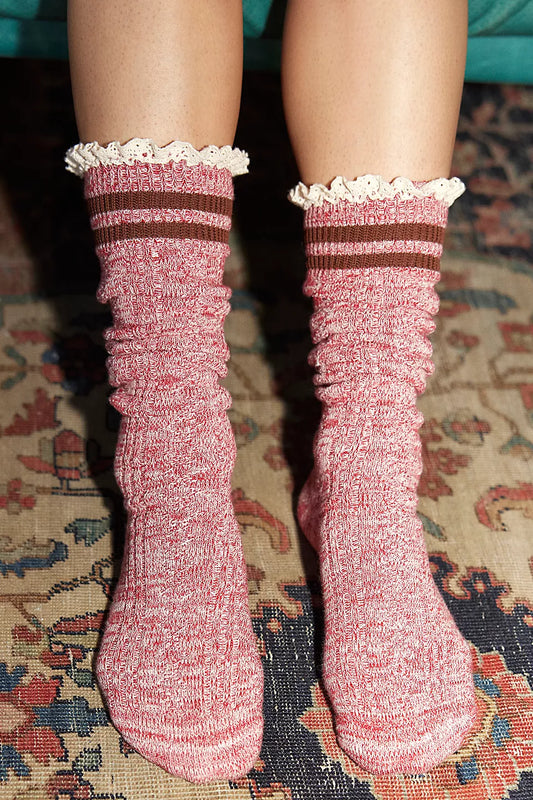 Homecoming Knee High Red Socks