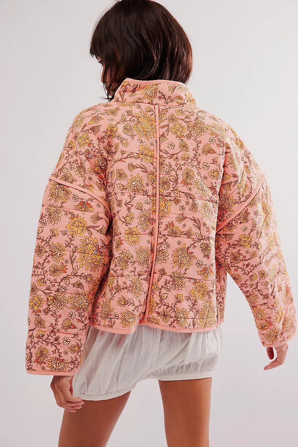 Chloe Peach Combo Jacket