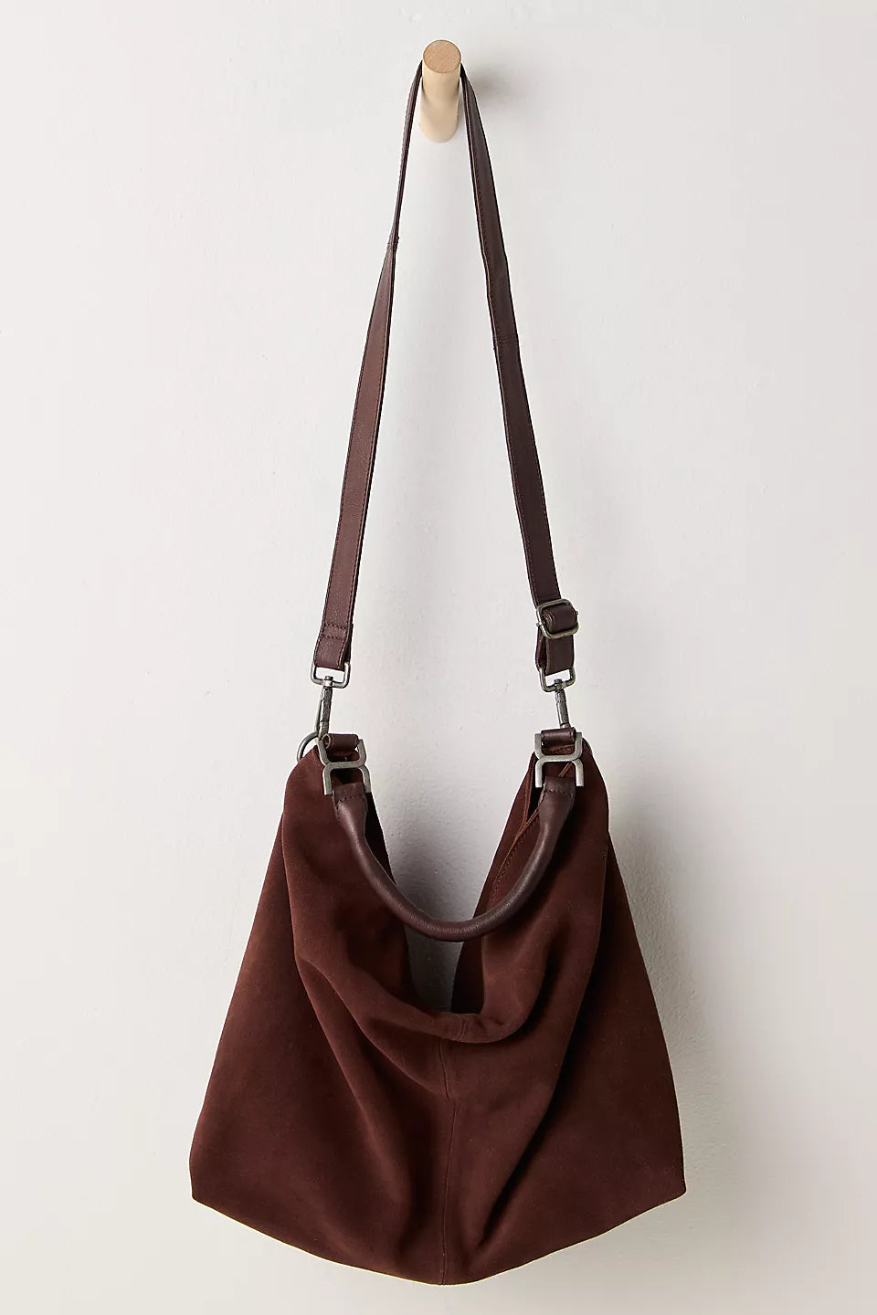 Suzie Suede Espresso Slouchy Tote Bag
