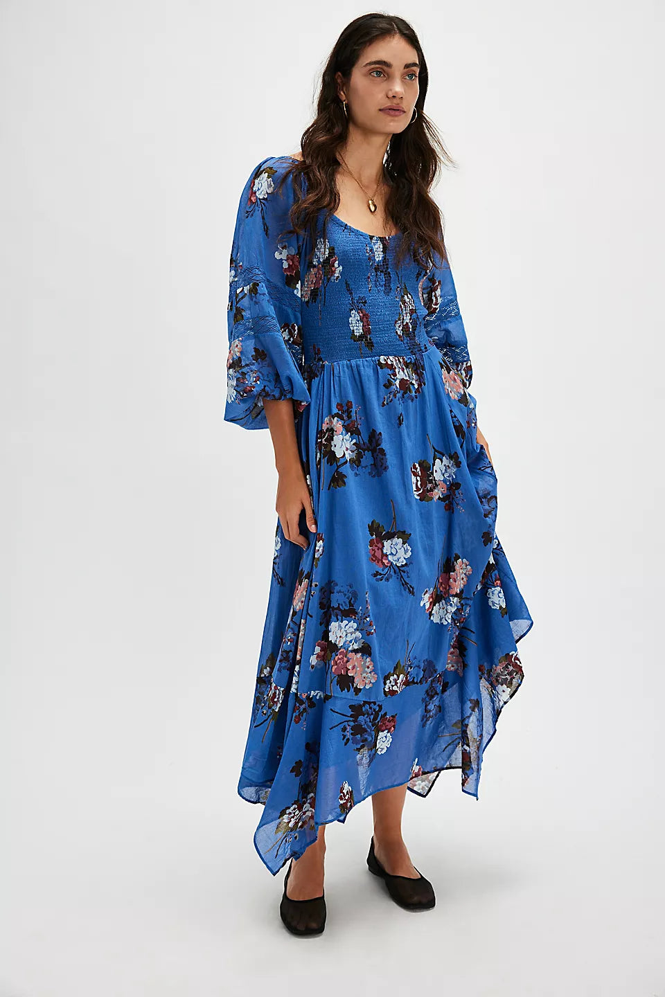 Morning Glory Dutch Blue Combo Maxi Dress