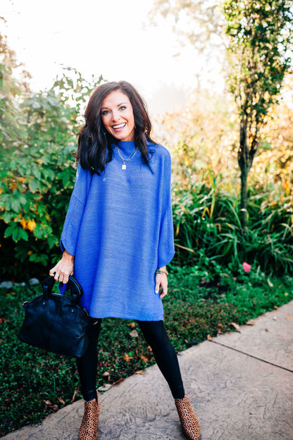 Boho Persian Blue Tunic Top