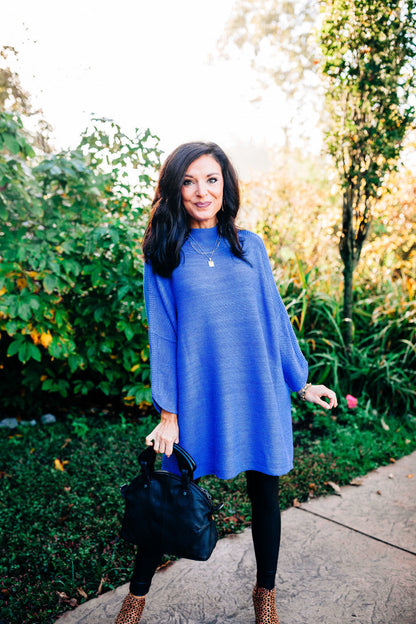 Boho Persian Blue Tunic Top