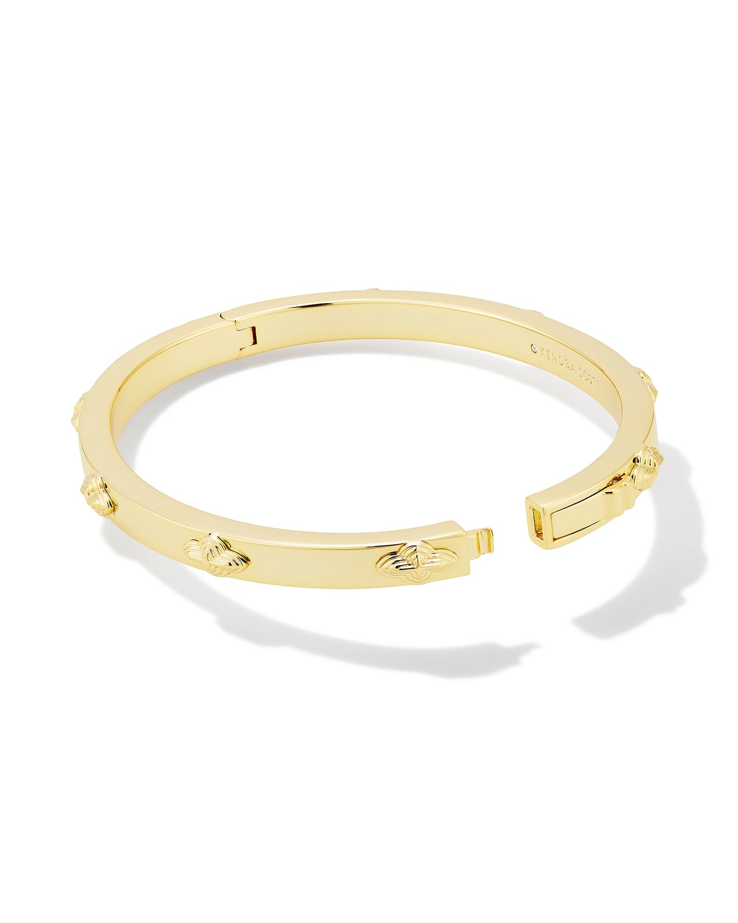 Abbie Metal Bangle Bracelet in Gold