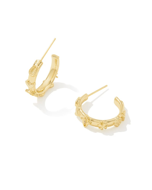 Beatrix Small Hoop Earrings in Gold
