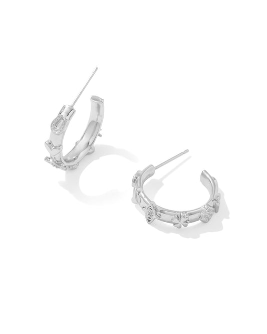 Beatrix Small Hoop Earrings in Silver