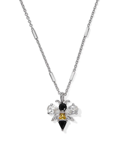 Bee Silver Short Pendant Necklace