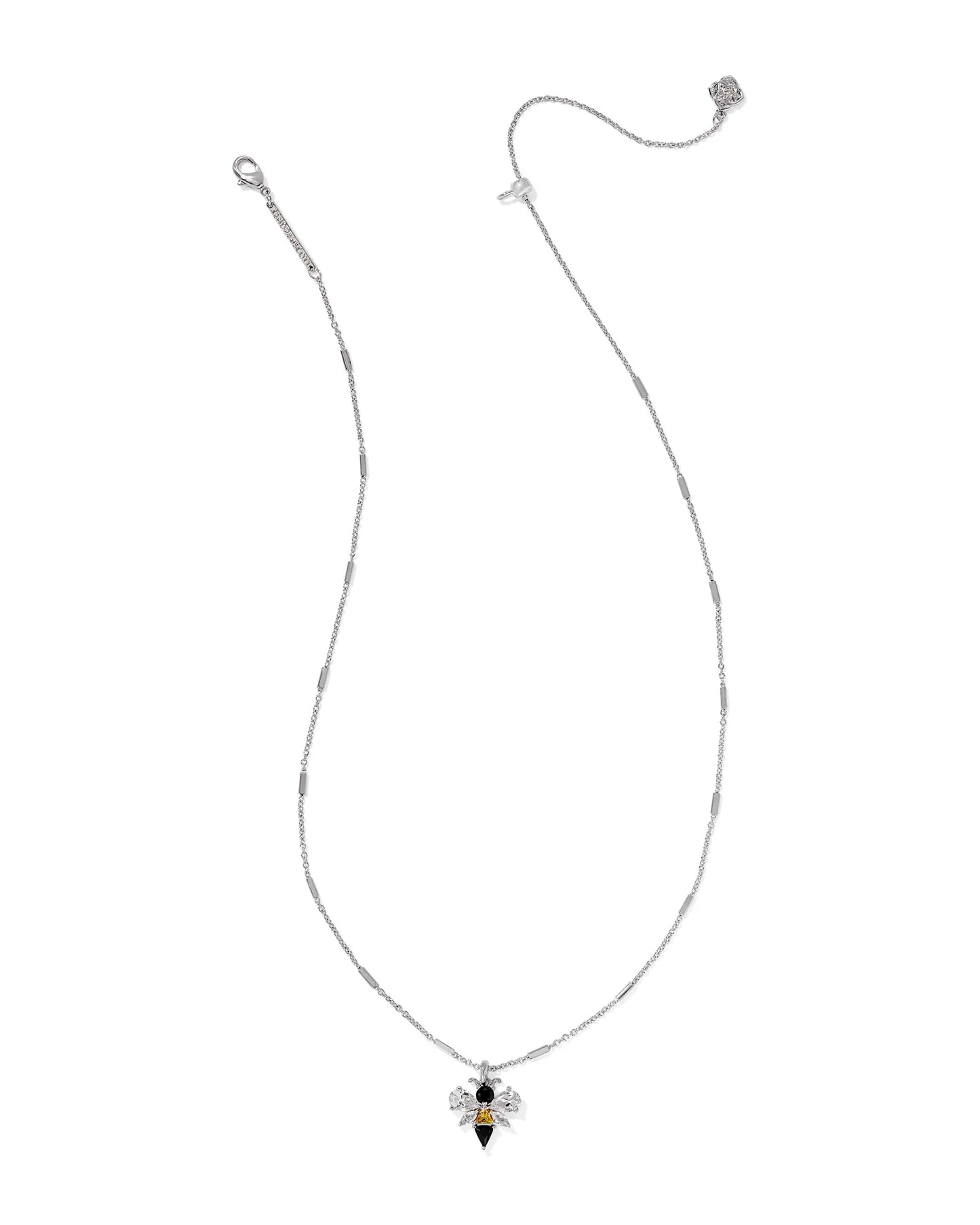 Bee Silver Short Pendant Necklace