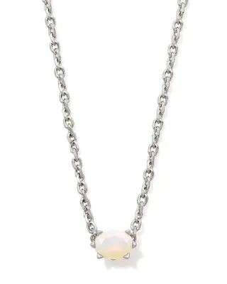 Cailin Silver Pendant Necklace in Champagne Opal Crystal