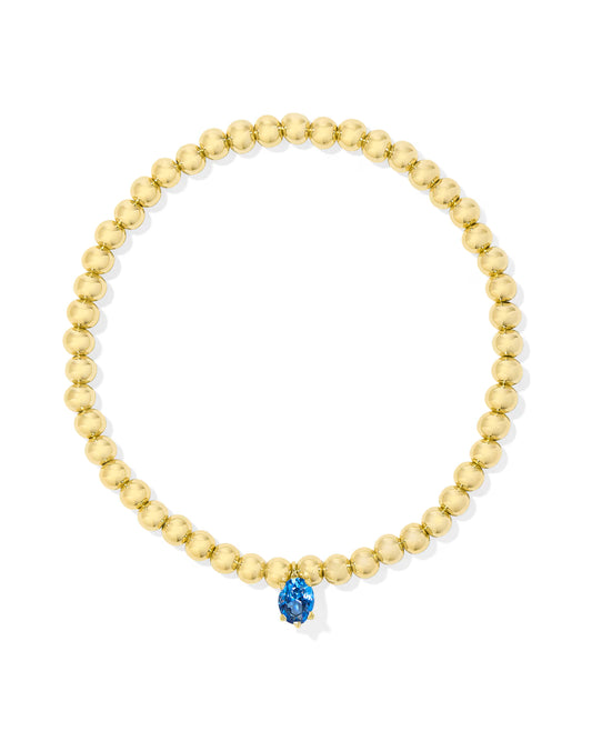 Cailin Gold Stretch Bracelet in Violet Crystal