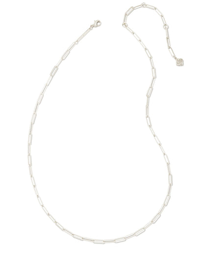 Courtney Paperclip Necklace in Silver