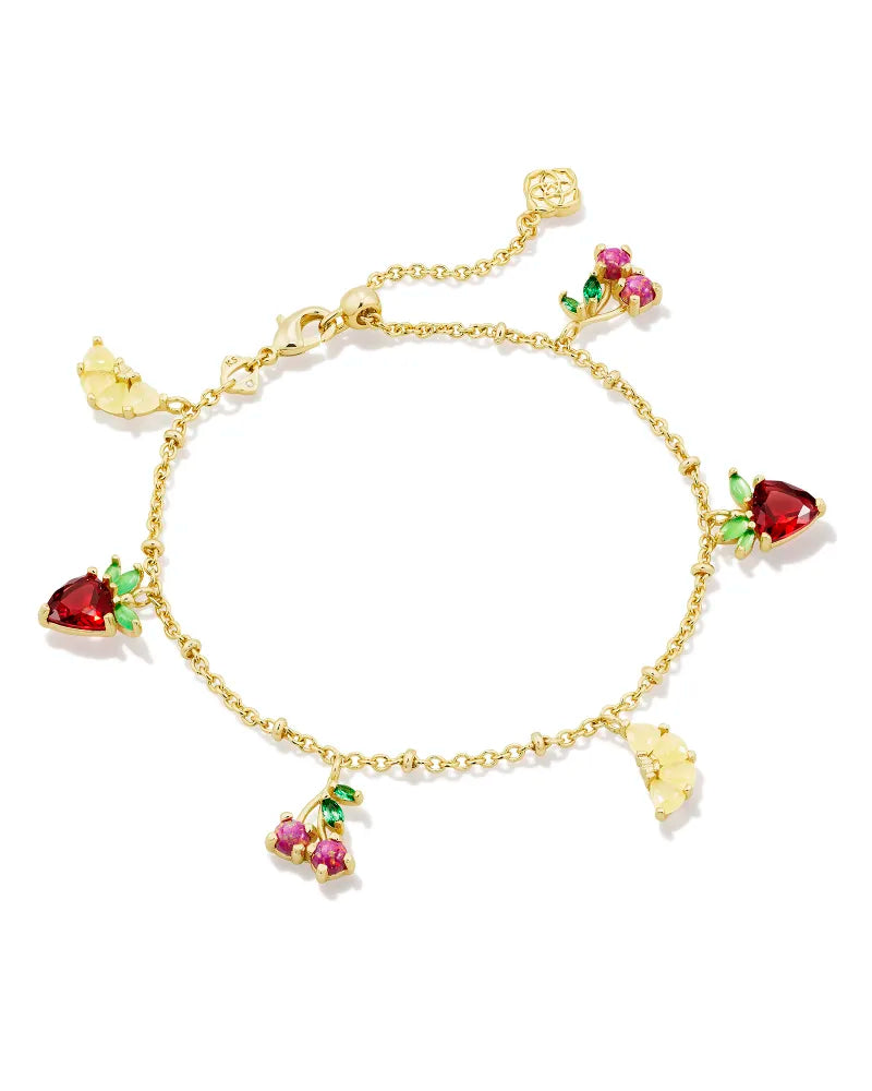 Fruit Gold Delicate Chain Bracelet in Multi Mix