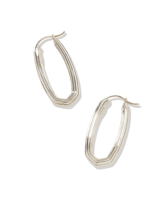 Heather Hoop Earrings in Silver