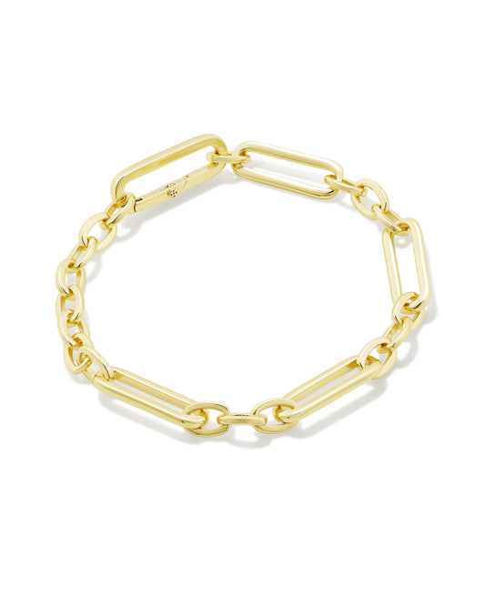 Heather Link and Chain Bracelet in Gold