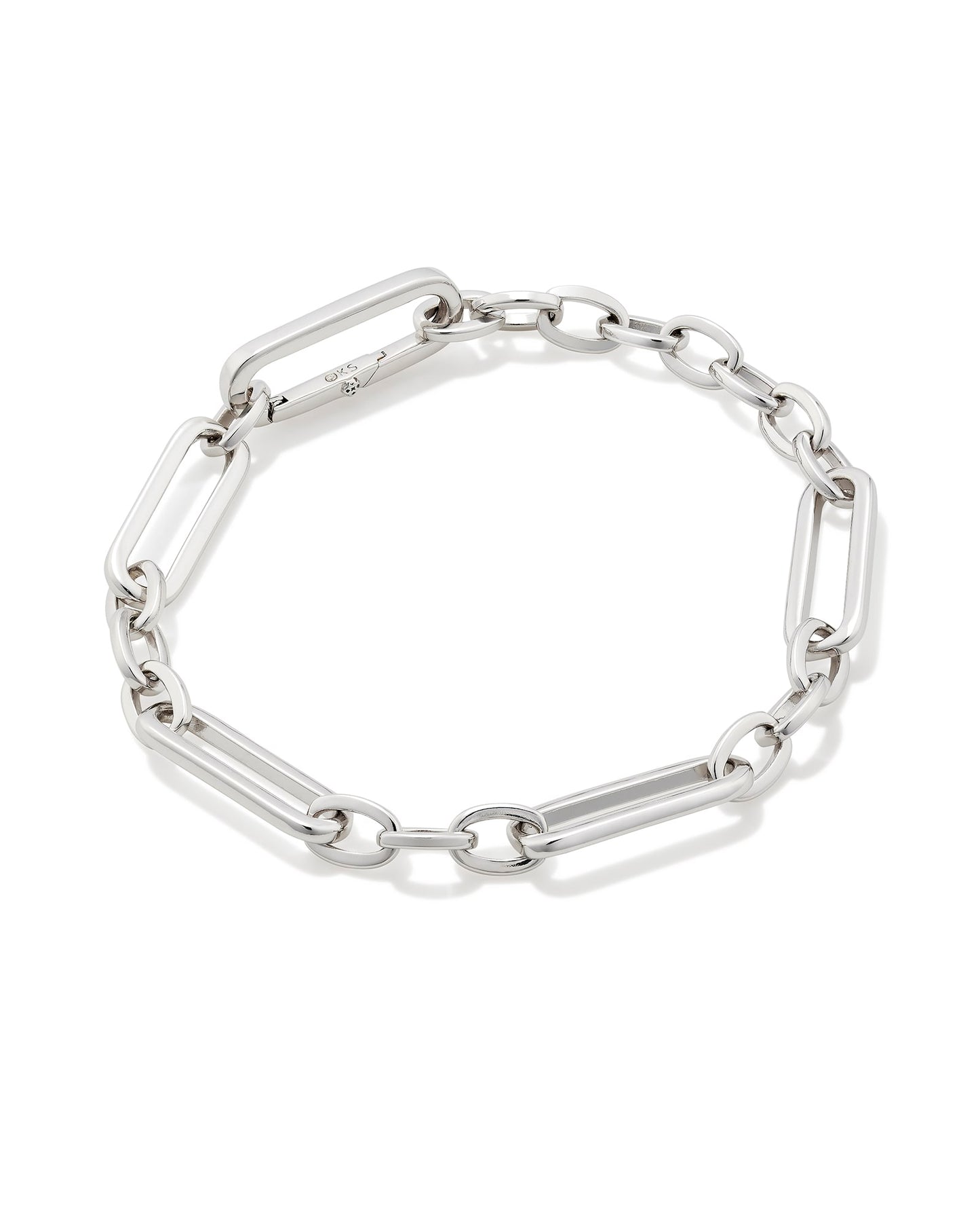 Heather Link and Chain Bracelet in Silver