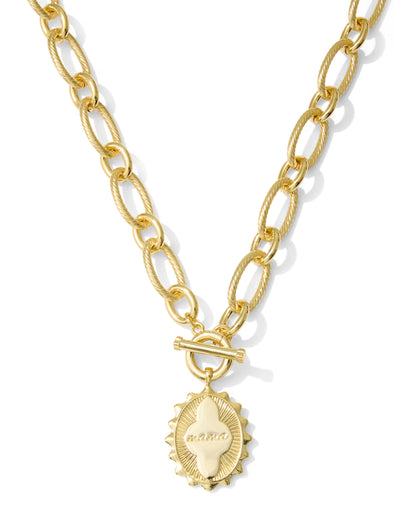 Mama Gold Link and Chain Necklace