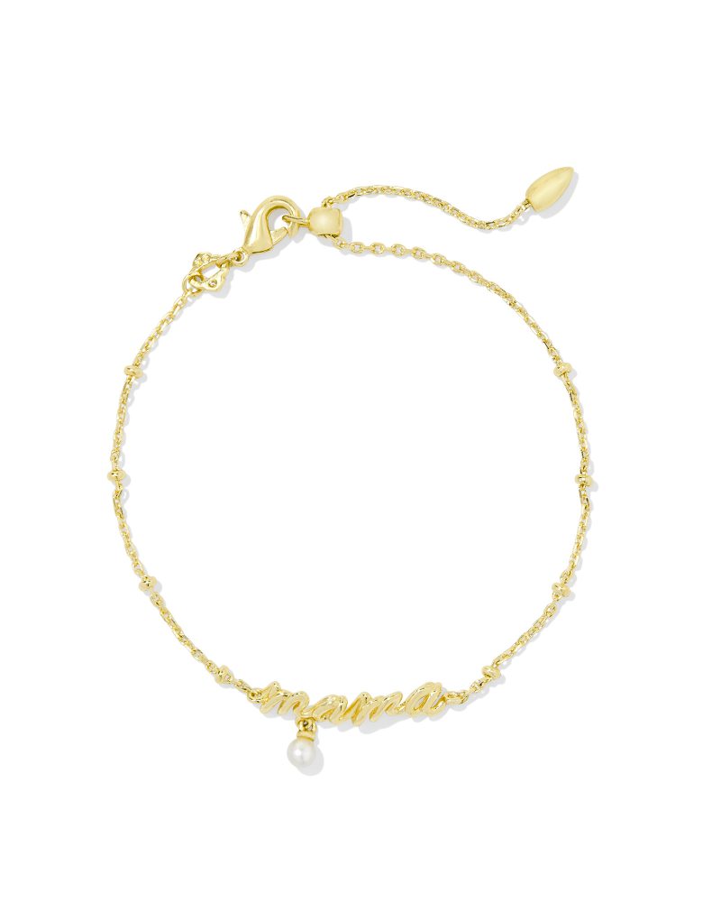 Mama Script Bracelet in Gold