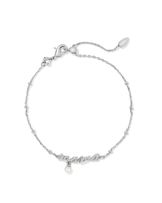Mama Script Bracelet in Silver