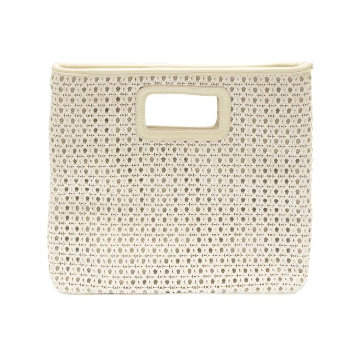 Rio Faux Cane White Handle Tote