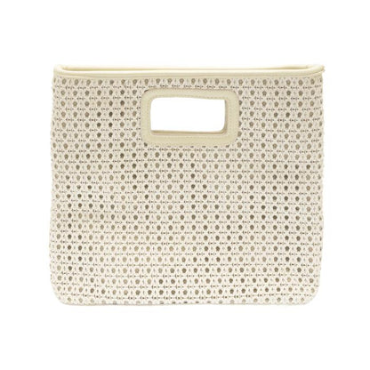 Rio Faux Cane White Handle Tote