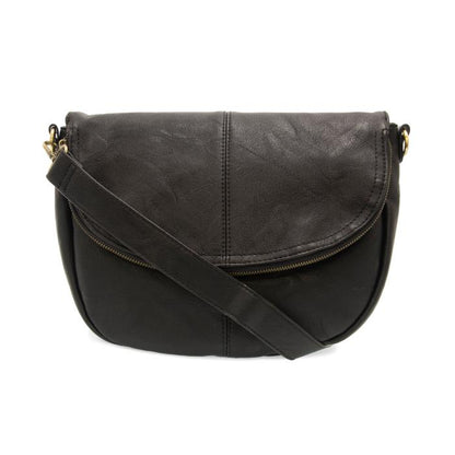 Selma Black Saddle Crossbody Bag