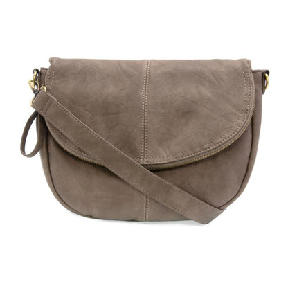 Selma Dark Taupe Saddle Crossbody Bag