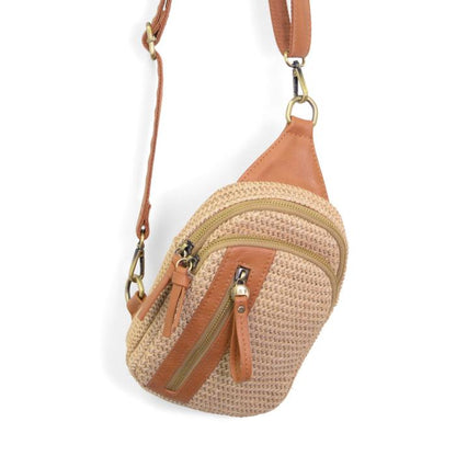 Skyler Natural Straw Sling Bag