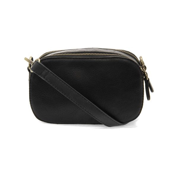 Layne Black Double Zip Mini Camera Crossbody