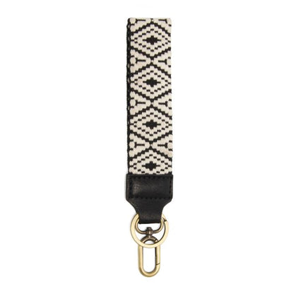 1.5"Easy Find Black White Diamond Wristlet Keychain