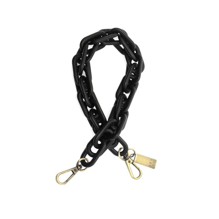 21" Matte Black Lucite Cable Chain Strap