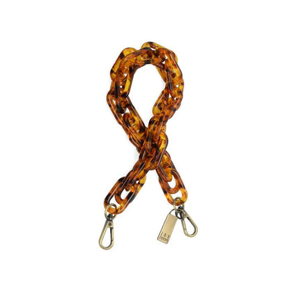 21" Faux Tortoise Shell Lucite Cable Chain Strap