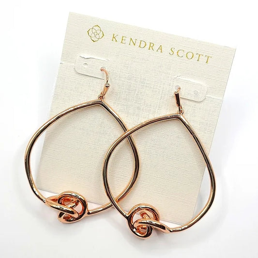 Presleigh Open Frame Earrings in Rose Gold