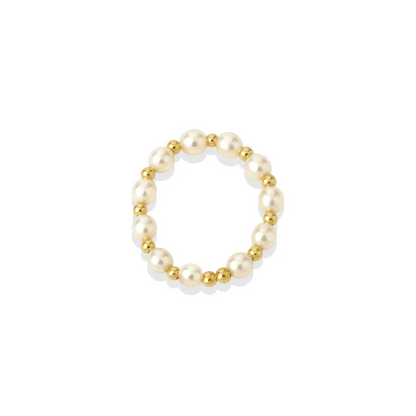 May 14k Gold Filled Beaded Stretchy Ring