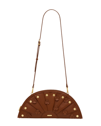 Shelley Sienna Flora/Brushed Gold Clutch