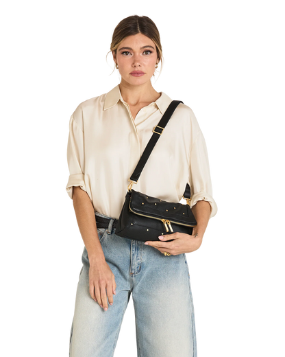 Beverly Med Starlight/Brushed Gold Zip Handbag