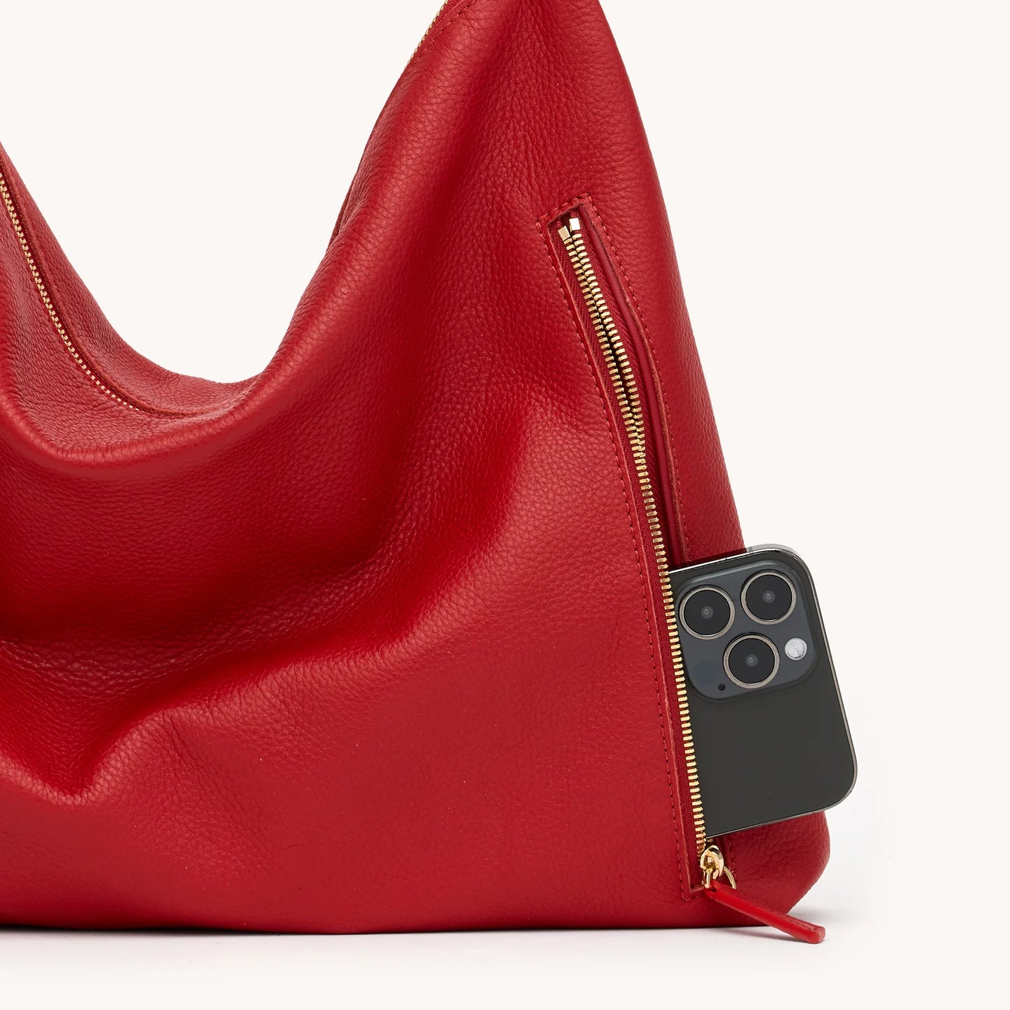 Kyle Large Chili Red/Gold Handbag