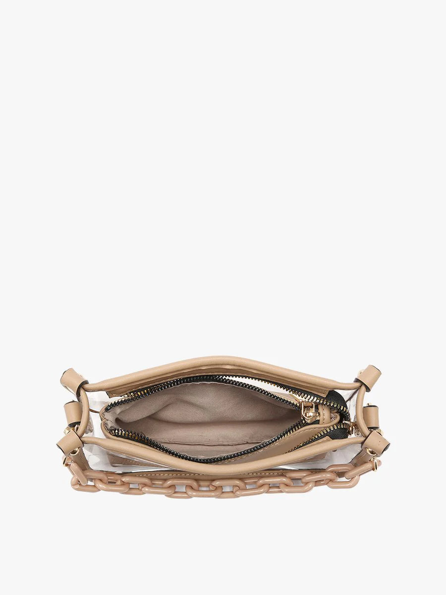 Jessica Clear Taupe Crossbody