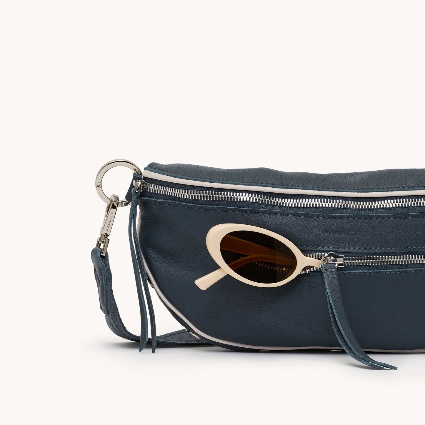 Charles Med Nautical Navy/Silver Crossbody