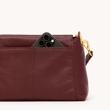 Bryant Med Cherrywood Pebble/Brushed Gold Handbag