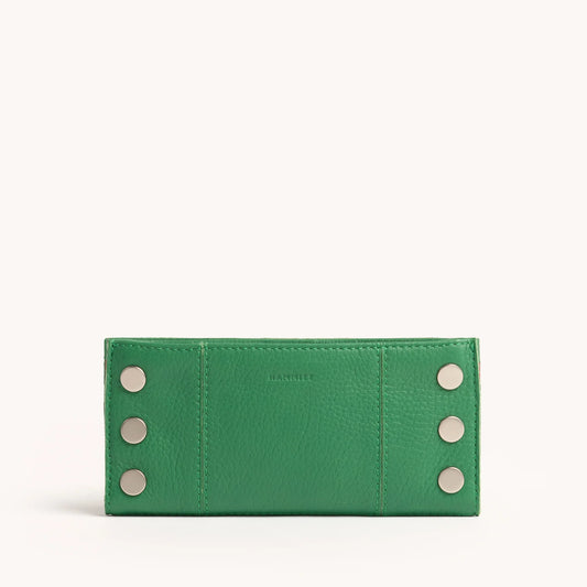 110 North Lime Zest/Brushed Silver Zip Wallet