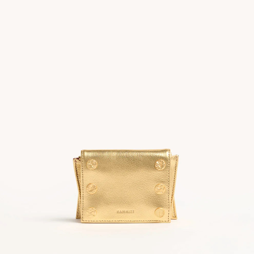 Allen Gala Gold/Brushed Gold Hammered Wallet