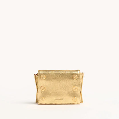 Allen Gala Gold/Brushed Gold Hammered Wallet