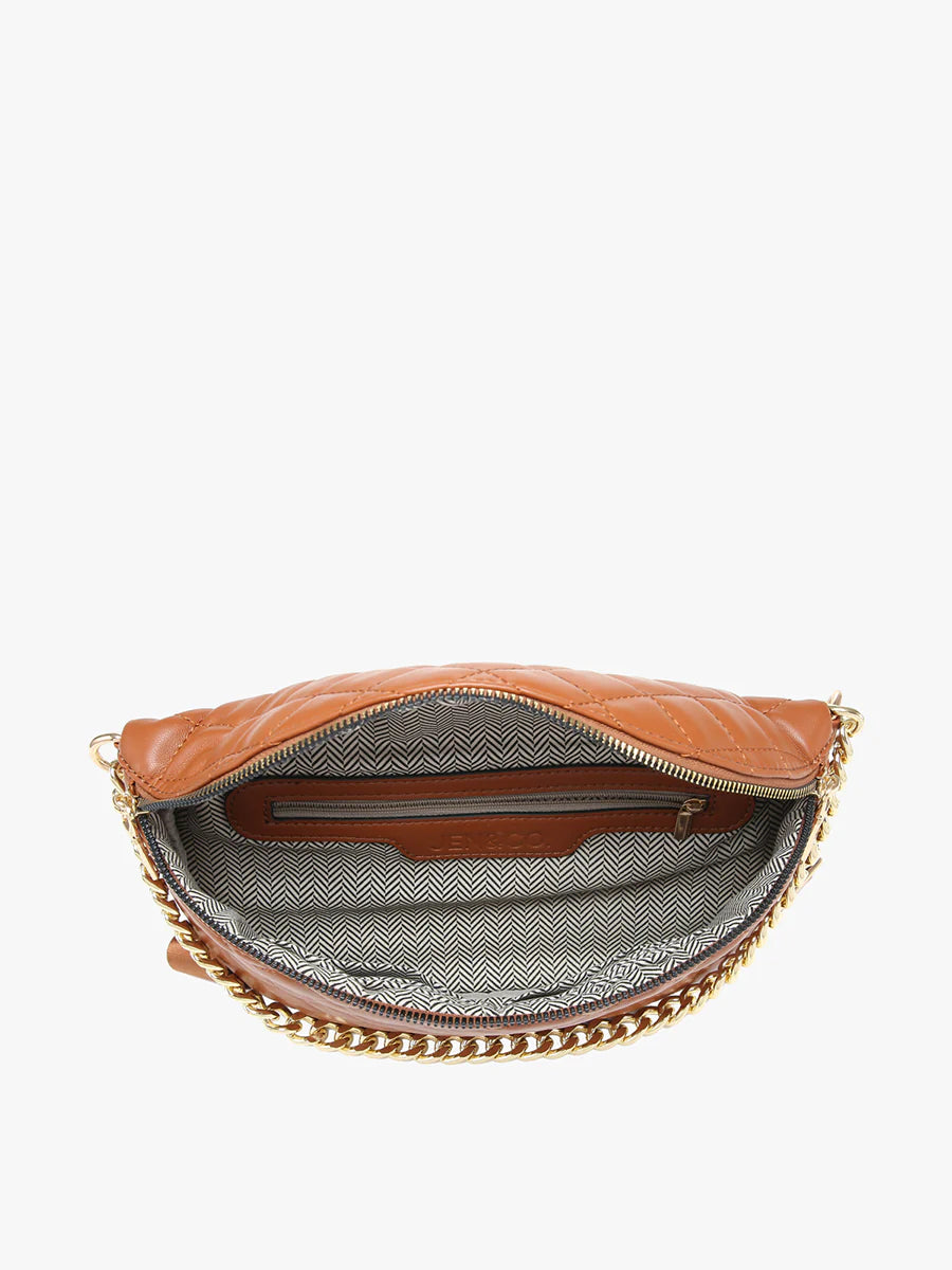Sylvie Brown Quilted Belt Bag
